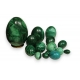 Collection de 15 oeufs en malachite