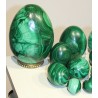 A collection of 15 malachite eggs