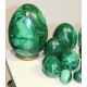 Collection de 15 oeufs en malachite