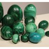 A collection of 15 malachite eggs