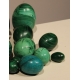 Collection de 15 oeufs en malachite