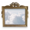 Miroir style Louis XVI fronton noeud en bois doré