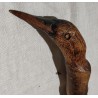 Canne monoxyle oiseau en noisetier
