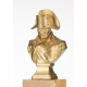 Buste de Napoléon en bronze doré sur piédestal