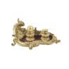 Encrier style Louis XV en bronze doré et ciselé