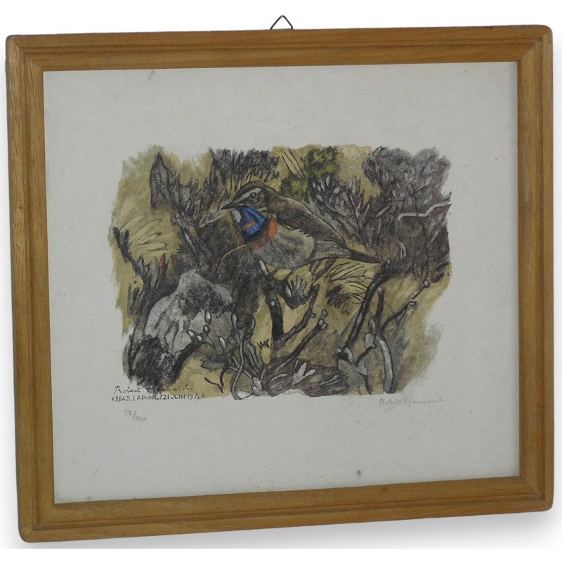 Gravure "Gorge-bleue", signée R. HAINARD  sur Moinat SA  - Antiquités décoration -  Gravures, Lithos
