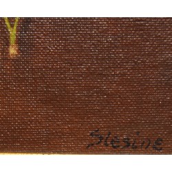 Tableau \"Cerises\" signé SLESINE