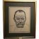 Gravure "Autoportrait" par Ferdinand HODLER 1916