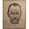 Gravure "Autoportrait" par Ferdinand HODLER 1916
