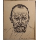 Gravure "Autoportrait" par Ferdinand HODLER 1916