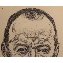Gravure "Autoportrait" par Ferdinand HODLER 1916