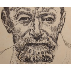 Gravure "Autoportrait" par Ferdinand HODLER 1916