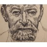 Gravure "Autoportrait" par Ferdinand HODLER 1916