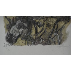Gravure "Gorge-bleue", signée R. HAINARD  sur Moinat SA  - Antiquités décoration -  Gravures, Lithos