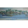 Pastel "Bord du Lac" signé R. GUIGNARD 80