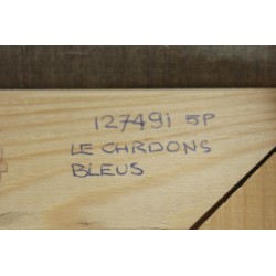 Tableau \"Chardons bleus\" signé STAUFFER