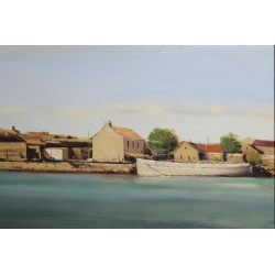 Tableau \"Galway Irlande\" signé STAUFFER