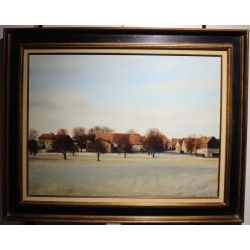 Tableau \"Bretigny-sur-Morrens\" signé STAUFFER