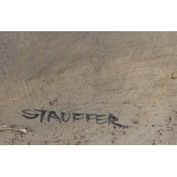 Tableau \"Bretigny-sur-Morrens\" signé STAUFFER
