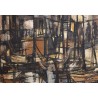 Tableau \"Composition\" signé K v BALLMOOS