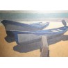 Tableau \"Barques\" signé MAFLI 86