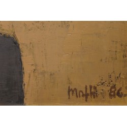 Tableau \"Barques\" signé MAFLI 86