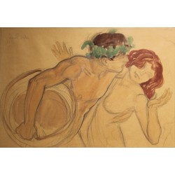 Aquarelle "Étude" signé Ernest BIELER 21