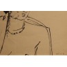 Dessin "Femme" signé R. Th. B. 32