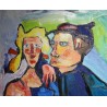 Tableau \"Couple\" signé REINEL 75