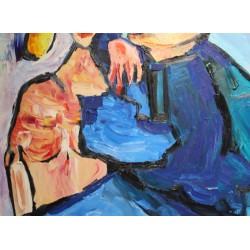 Tableau \"Couple\" signé REINEL 75