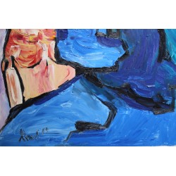 Tableau \"Couple\" signé REINEL 75