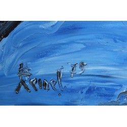 Tableau \"Couple\" signé REINEL 75