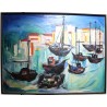 Tableau \"Port\" signé REINEL 75