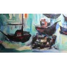 Tableau \"Port\" signé REINEL 75