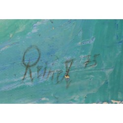 Tableau \"Port\" signé REINEL 75