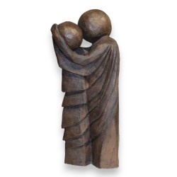 Sculpture \"Couple\" signée V.S 1/1 1999