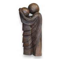 Sculpture "Couple" signée V.S 1/1 1999