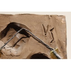 Bas-relief "Couple" signée V.S