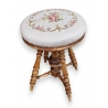 Tabouret de piano en tapisserie