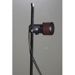 Vintage triple lamp in brown metal