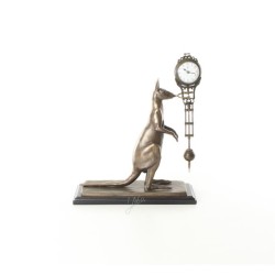 Bronze kangaroo clock