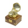 Brass compass with wooden box