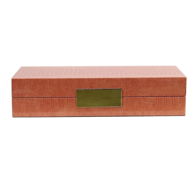 Orange and gold crocodile-effect box