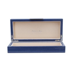Box in blue and gold imitation Galuchat
