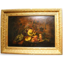 Huile sur bois \"Nature Morte\"