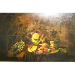 Paintings | Oil on wood, ‘Still Life’, framed by Moinat SA  – Antiques and home décor