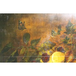 Paintings | Oil on wood, ‘Still Life’, framed by Moinat SA  – Antiques and home décor