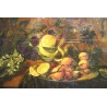 Paintings | Oil on wood, ‘Still Life’, framed by Moinat SA  – Antiques and home décor