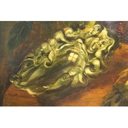 Paintings | Oil on wood, ‘Still Life’, framed by Moinat SA  – Antiques and home décor