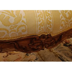 Paire de fauteuils Régence dossier plat